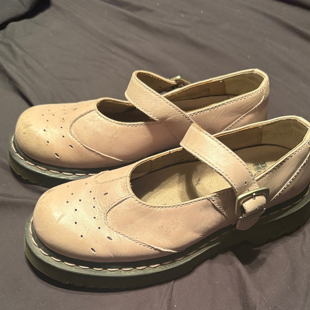 Dr. Martens Pink Leather Mary Jane Clog